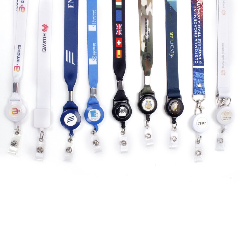Personalized Custom Logo Printing Polyester Lanyard Id Card Badge Holder Neck Lanyards