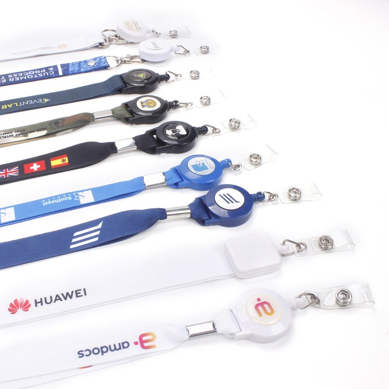 Personalized Custom Logo Printing Polyester Lanyard Id Card Badge Holder Neck Lanyards