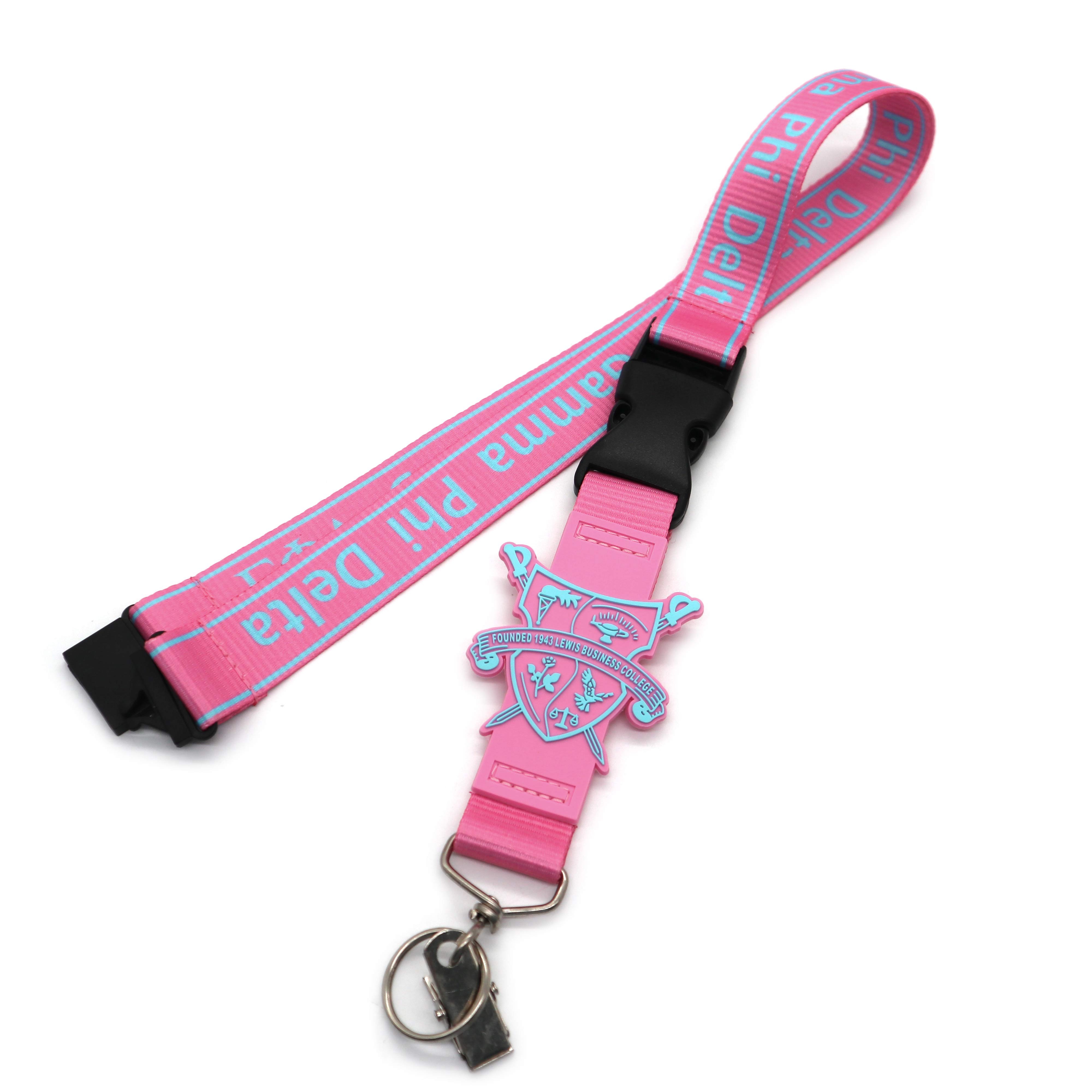 Custom Gamma Phi delta Lanyards id card holder lanyard Neck Strap Key Chain polyester lanyard