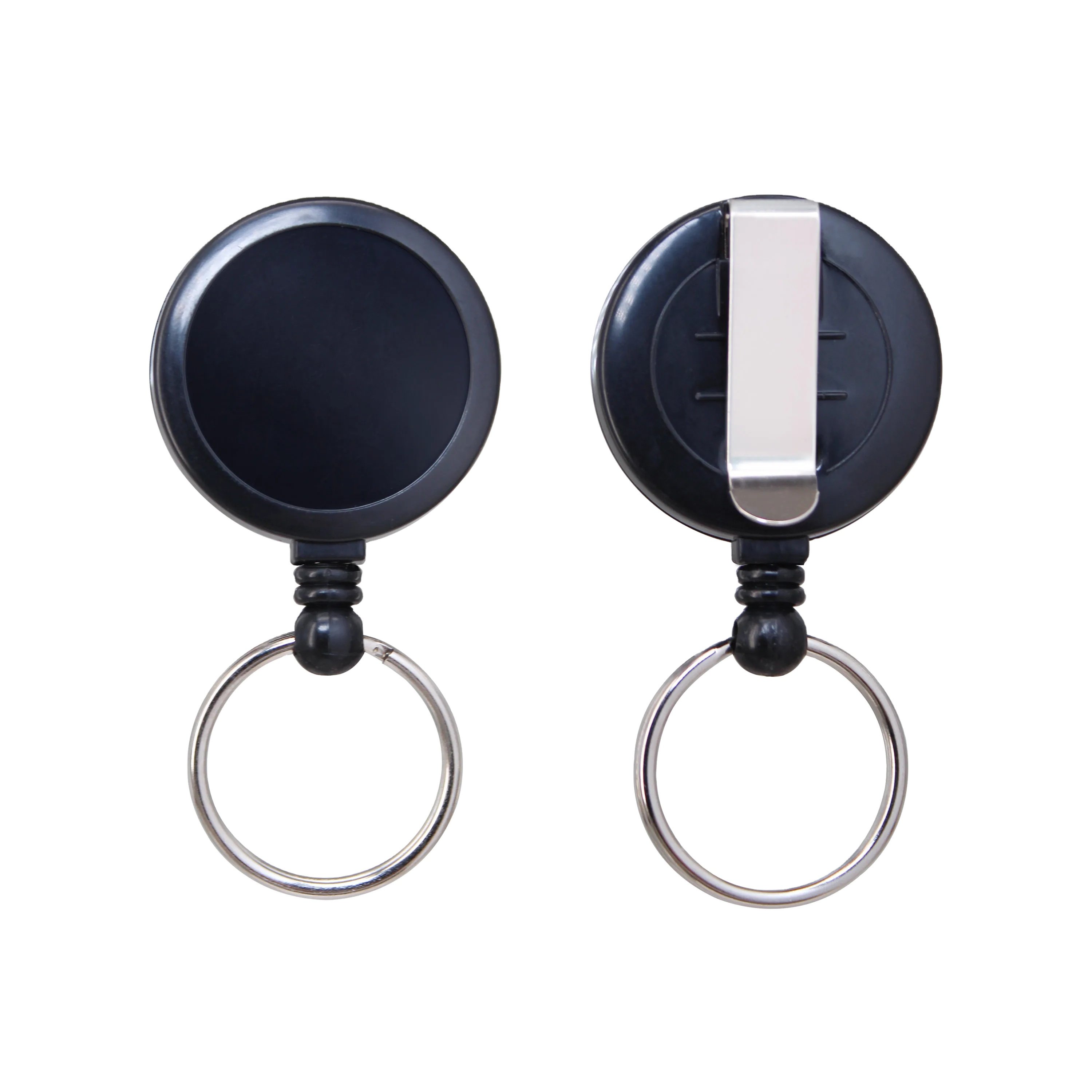 Bestom Retractable ID Badge Reel with Metal Keychain&Clip Convenient Lighter Holder for Belt Badges Customized Nurse Accessories