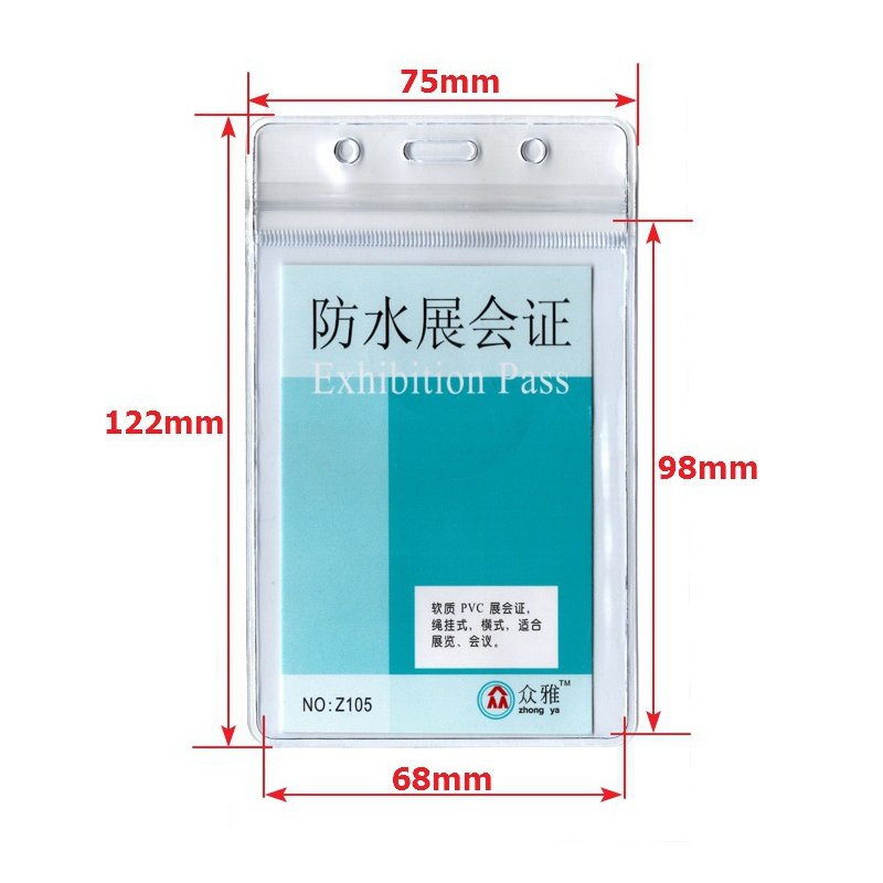 Transparent ID Card Name Badge Holder Plastic PVC Card Holder Vertical Or Horizontal Style Card Holder