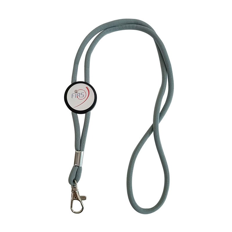Wholesale Custom Woven Tubular Lanyards Jacquard Round Rope with Adjustable Badge and Breakaway Safety Buckle