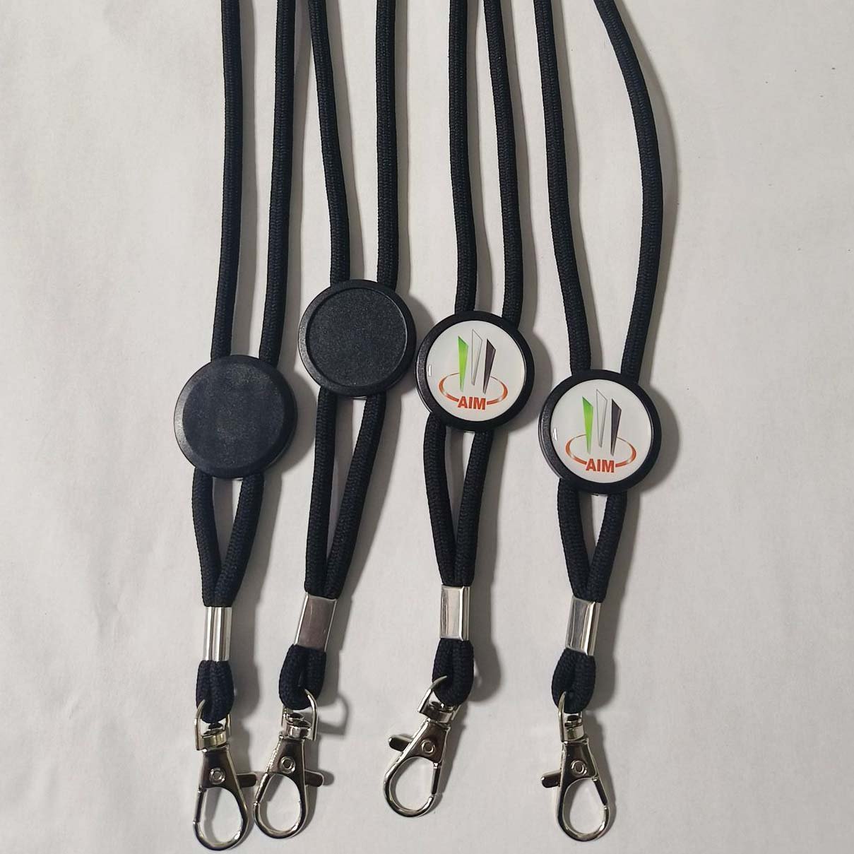 Wholesale Custom Woven Tubular Lanyards Jacquard Round Rope with Adjustable Badge and Breakaway Safety Buckle