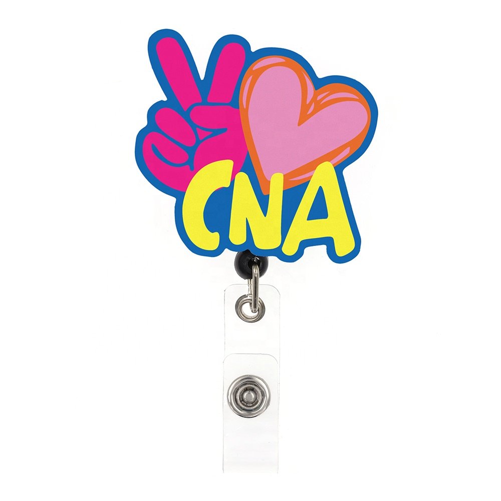 Wholesale Medical Series Scrub Life Badge Holder Acrylic Plastic RN Badge Reel For Nurse Doctor Work Accessories