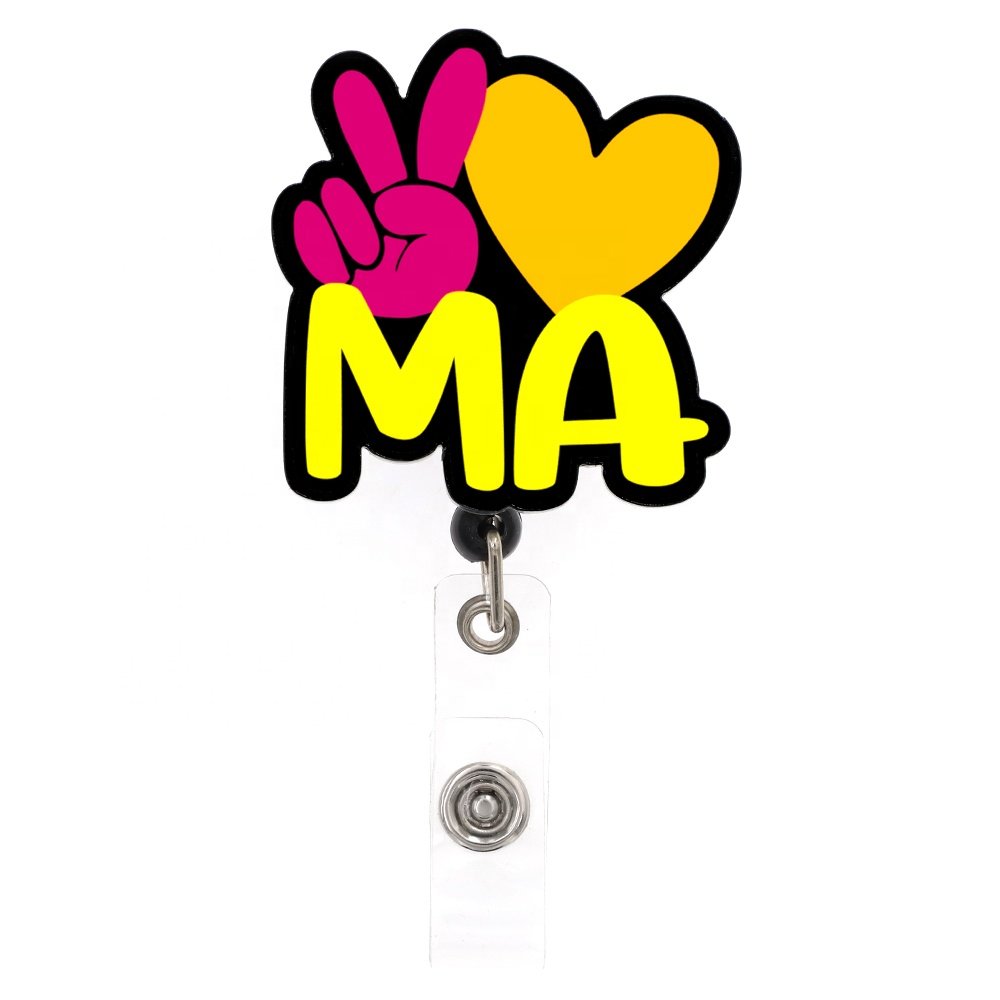 Wholesale Medical Series Scrub Life Badge Holder Acrylic Plastic RN Badge Reel For Nurse Doctor Work Accessories