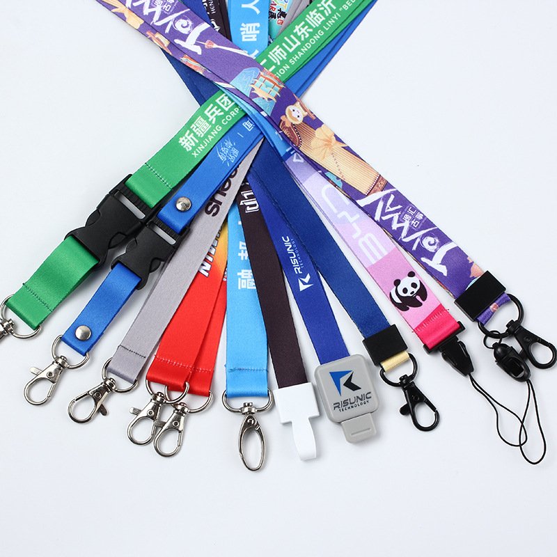 Customized Printed Blank Sublimation Neck Strap Id Badge Card Holder Lanyards With Logo Custom Polyester Lanyard personalized