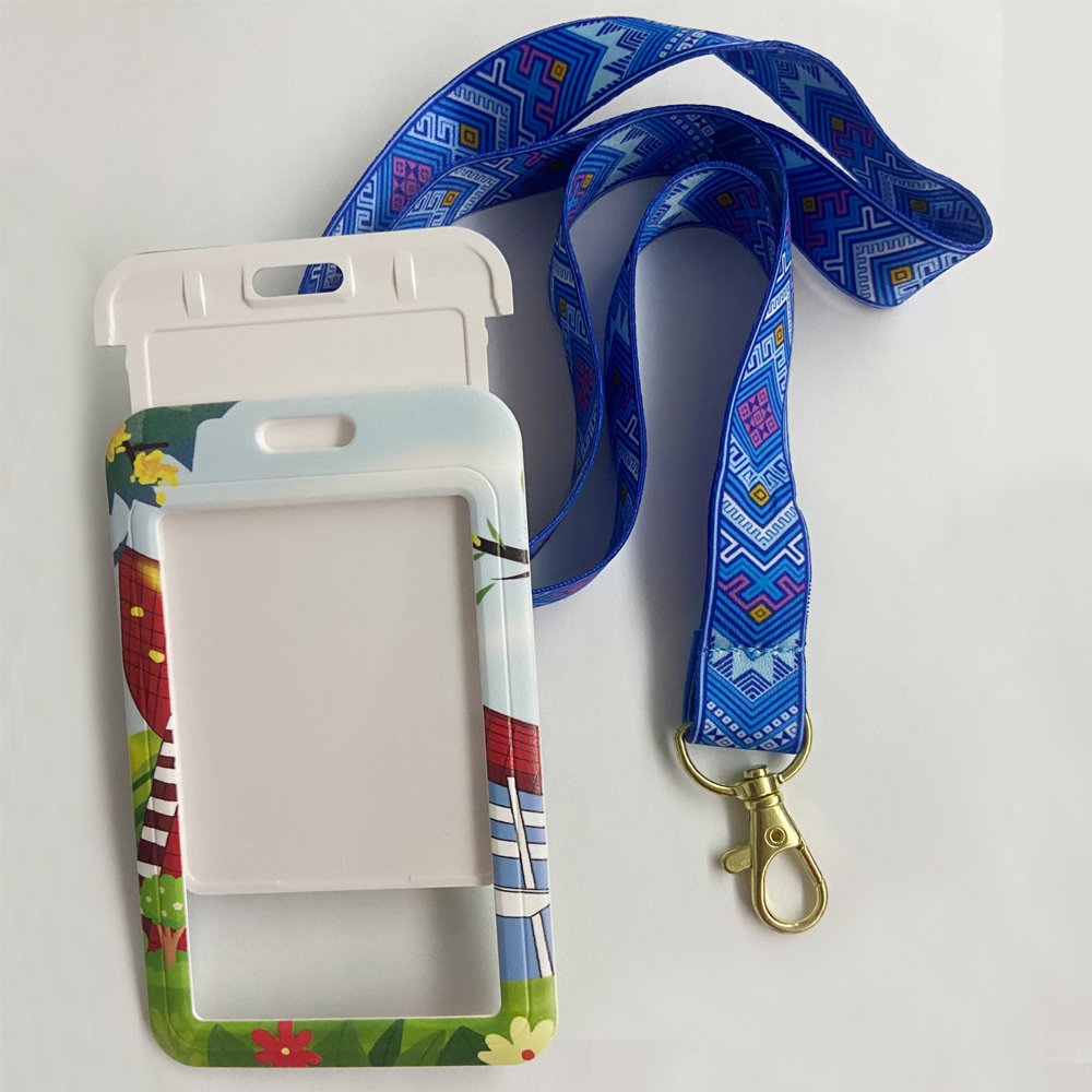 Factory Direct Supply Polyester Neck Strap Lanyard Safety Dye Sublimation Card Holder for Other Materials