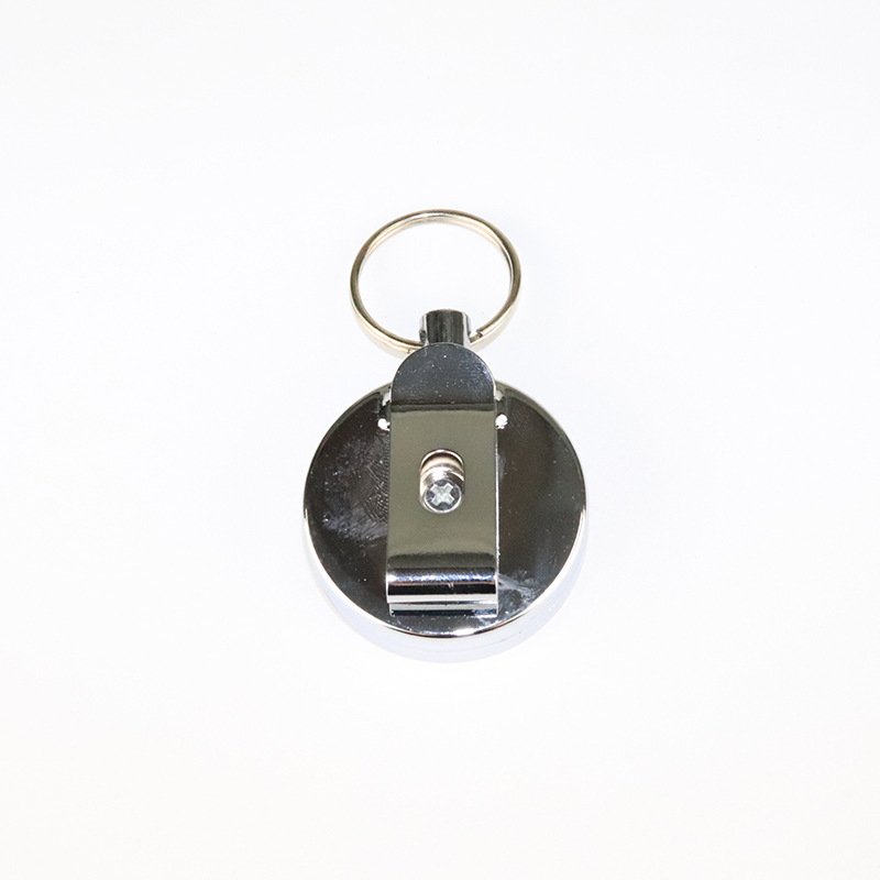 High Quality Stainless Steel Name ID Badge Reel Yoyo Keychain Heavy Duty Retractable Metal Badge holder Reel With Custom LOGO