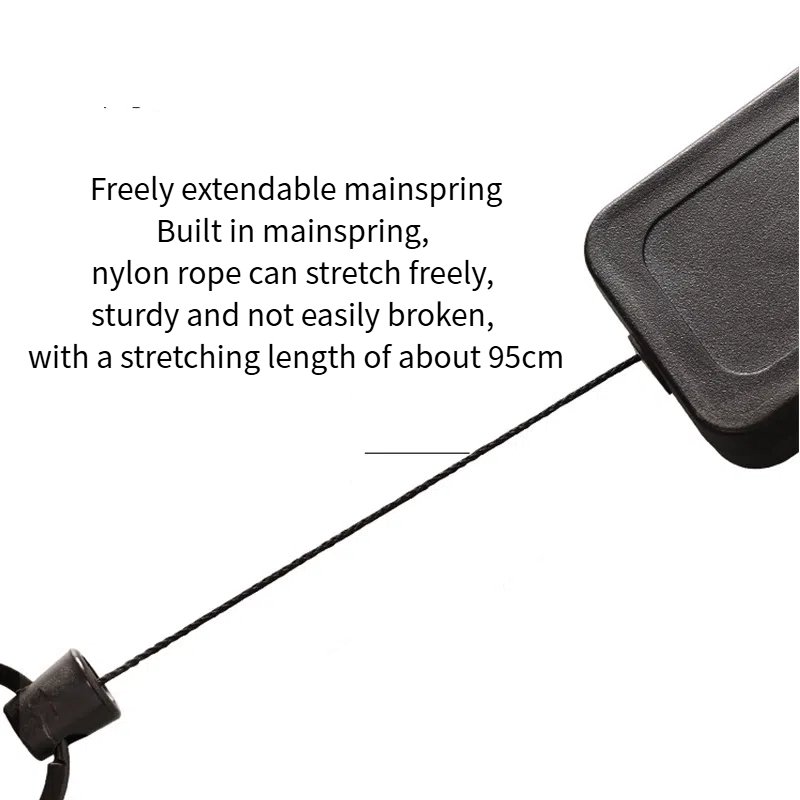 Pullther metal heavy-duty keychain retractable badge scroll with keychain scroll outdoor camping fishing locking carabiner