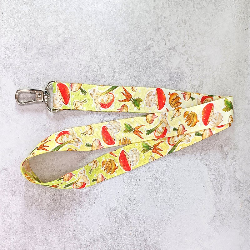 factory made daily use popular designs adjustment kawaii printing Nylon Key Neck Strap Anime Long Keychain Lanyard