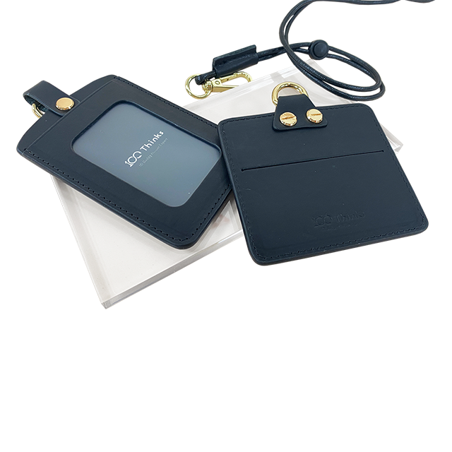 Classic Durable Leather ID Card Badge Holder