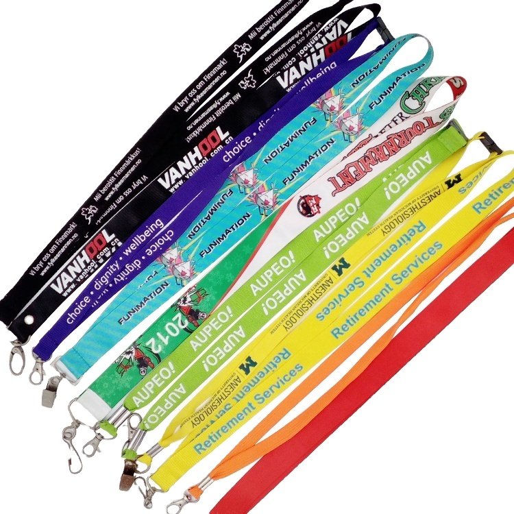 Cheap phone polyester dye sublimation lanyards heat transfer printed lanyard with LOGO CUSTOM ,ID Badge Holder with Lanyard