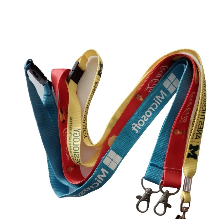 Cheap phone polyester dye sublimation lanyards heat transfer printed lanyard with LOGO CUSTOM ,ID Badge Holder with Lanyard