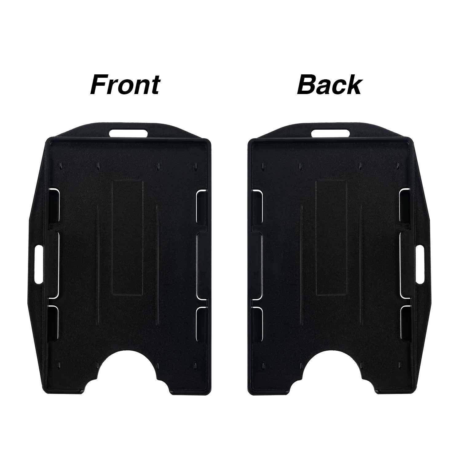 Best Seller Dual-Use Horizontal and Vertical Easy-Pull Buckle Badge Reel Double sides Insert ID Card Holder