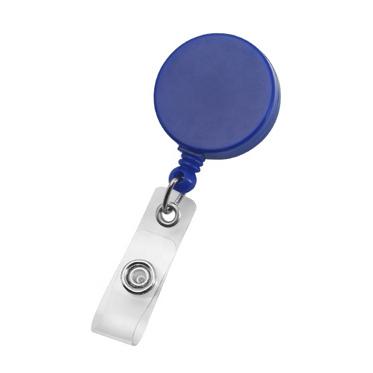 Wholesale custom logo flat back black plastic acrylic nurse nursing accessory retractable pull yoyo ID card badge holder reel