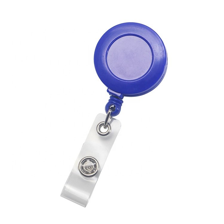 Wholesale custom logo flat back black plastic acrylic nurse nursing accessory retractable pull yoyo ID card badge holder reel