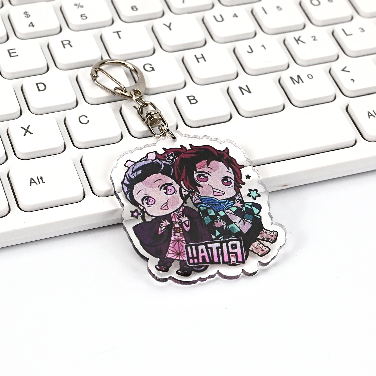 Customized for friends high definition quality acrylic key hanger holiday gift Creative acrylic charm clear acrylic key chain
