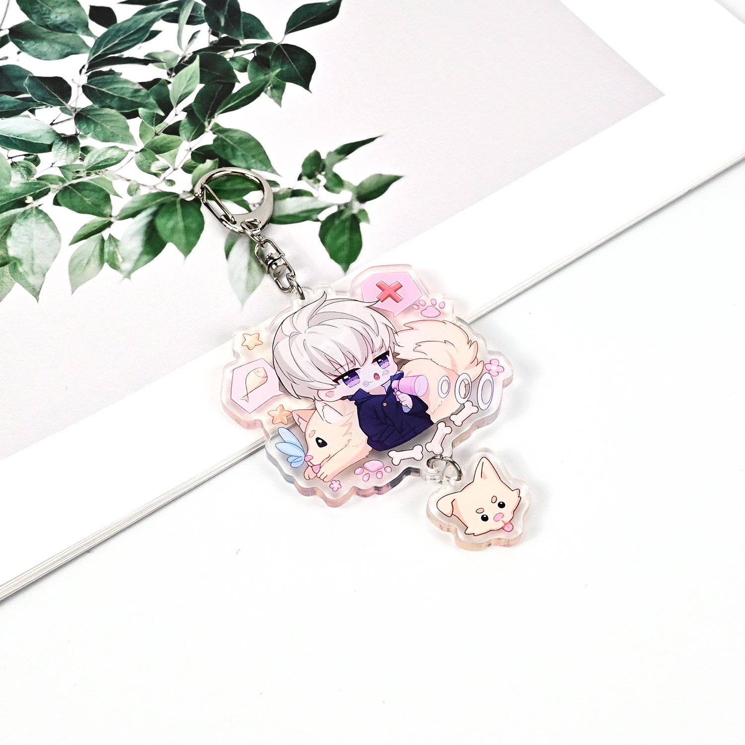 Customized for friends high definition quality acrylic key hanger holiday gift Creative acrylic charm clear acrylic key chain