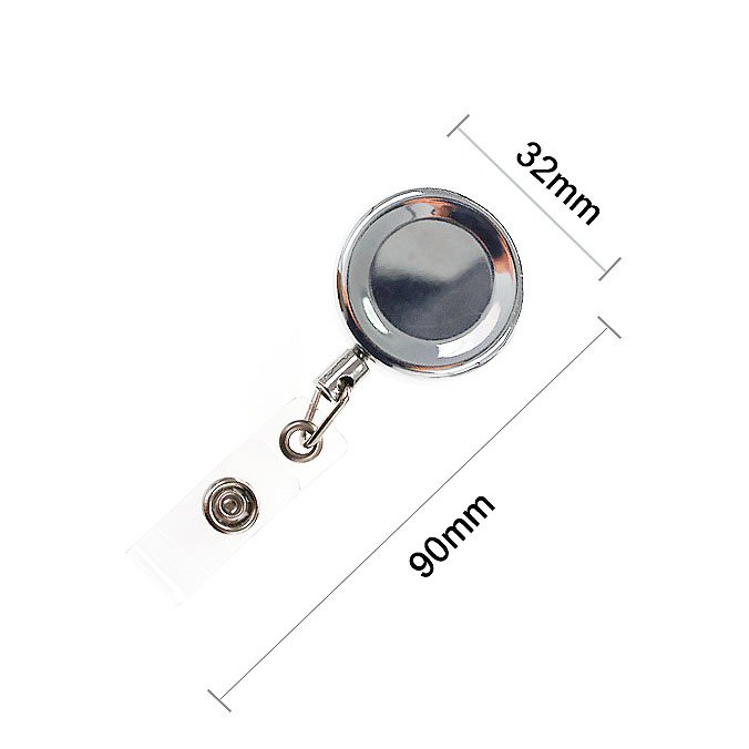 China Manufacturing silver Retractable Badge Reels For School Office nurse retractable badge reels