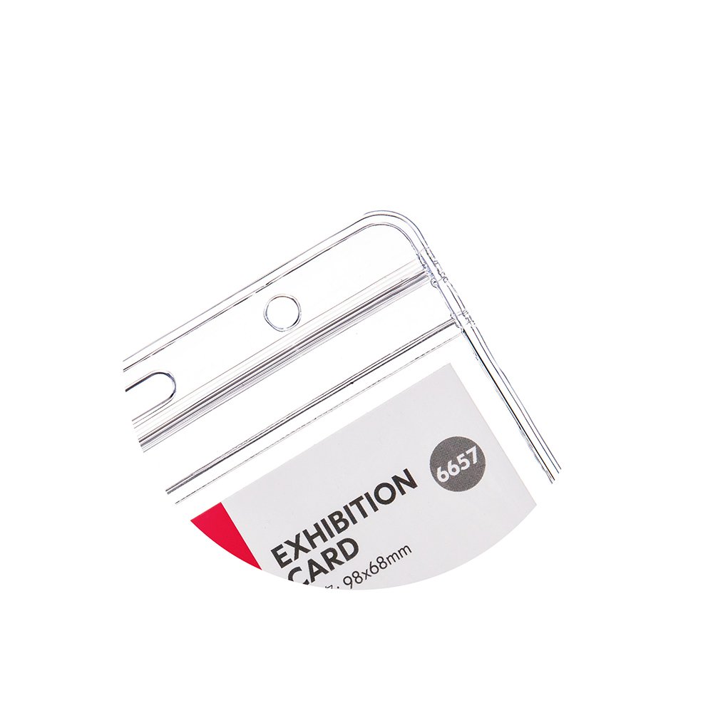 High quality transparent Soft & Ultra transparent id work card popular horizontal 6657 PVC card holder