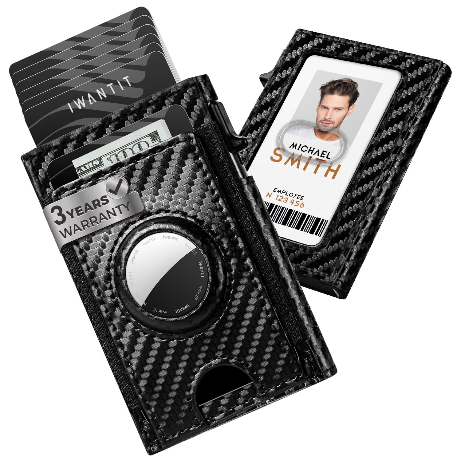 Wholesale Price New Custom Design Anti-theft Wallet Pop UP Leather Metal Card Holder Wallet With Pocket For Air tag