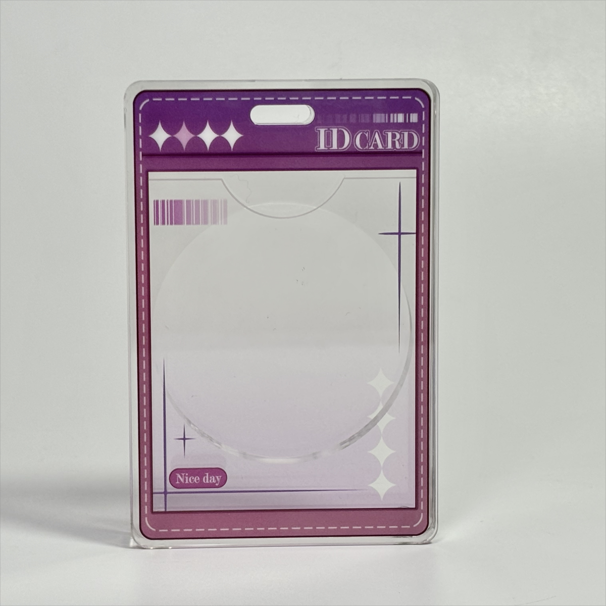 ID CARD Acrylic frame Vertical version- Plastic Frame for Badge anime decoration