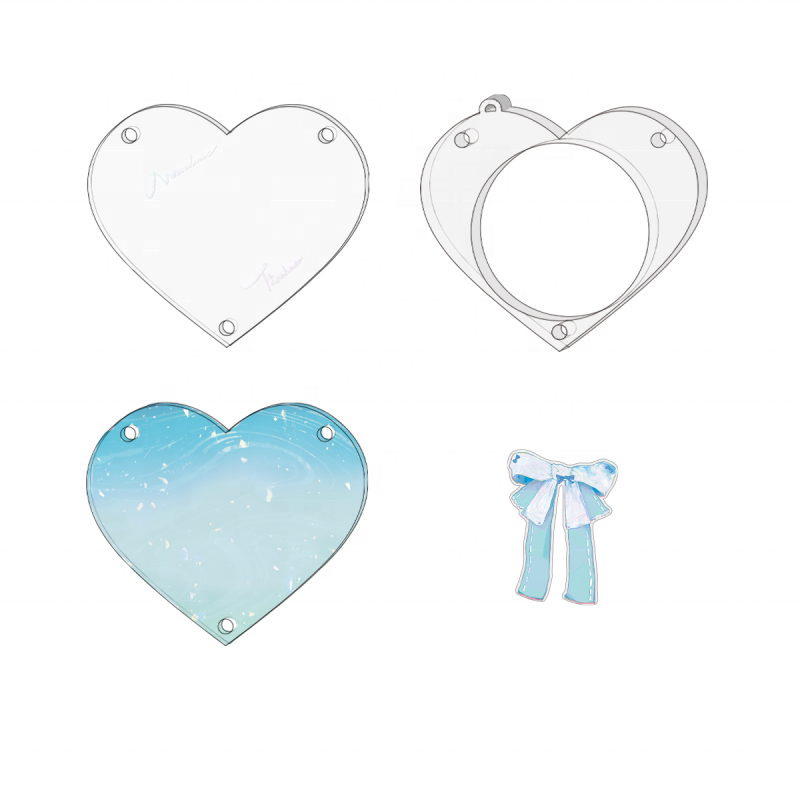 Gradual Heart 3mm Model Plastic Craft Frame Acrylic Badge Frame anime decoration