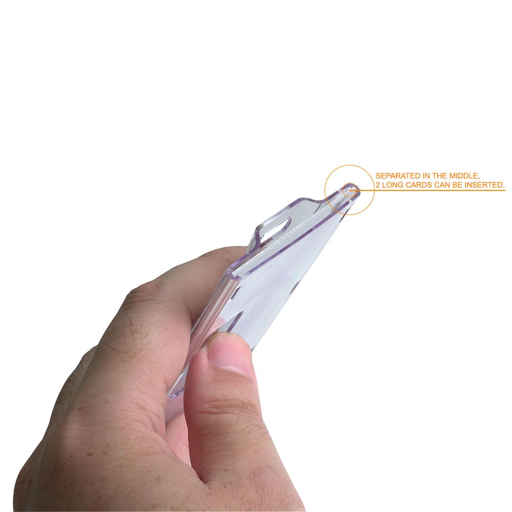 Bestom Nurses Accessories High Quality Double Credit Card Holder Clear Acrylic ID Badge for Business Promotional Gift ABS