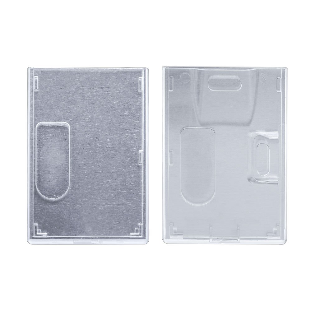 Bestom Nurses Accessories High Quality Double Credit Card Holder Clear Acrylic ID Badge for Business Promotional Gift ABS