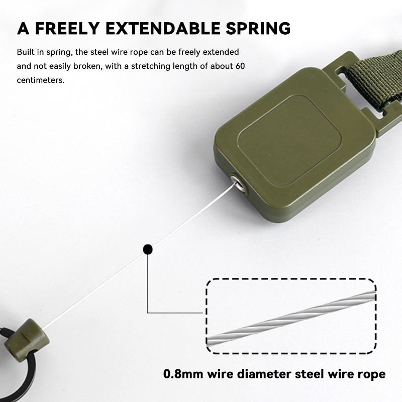 2024New Retractable Keyring Heavy Duty Retractable Keychain Strong Keychain Hook Badge Holder for Keyring ID-Card Badge Holder