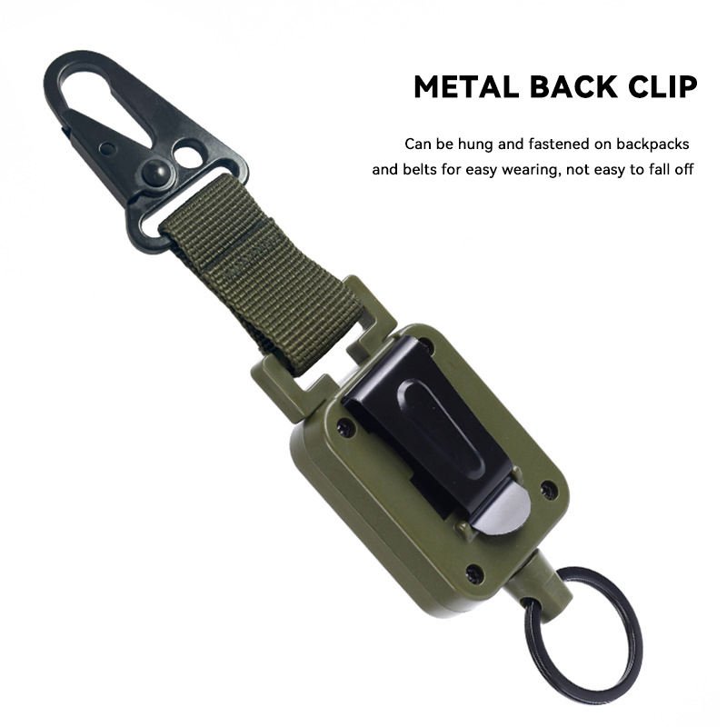 2024New Retractable Keyring Heavy Duty Retractable Keychain Strong Keychain Hook Badge Holder for Keyring ID-Card Badge Holder
