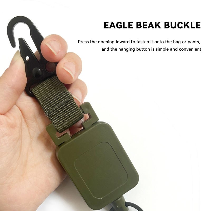 2024New Retractable Keyring Heavy Duty Retractable Keychain Strong Keychain Hook Badge Holder for Keyring ID-Card Badge Holder