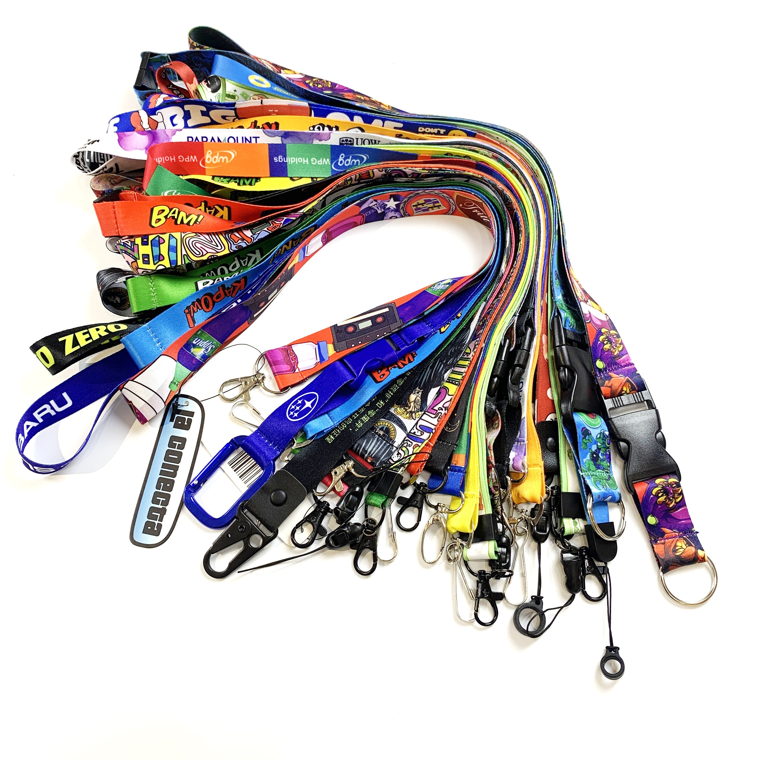 Custom Name Badge Holder With Logo Double Clup With Gold Carabiner Clips Healthcare Id Card Holder Reel And Piece Split Lanyards