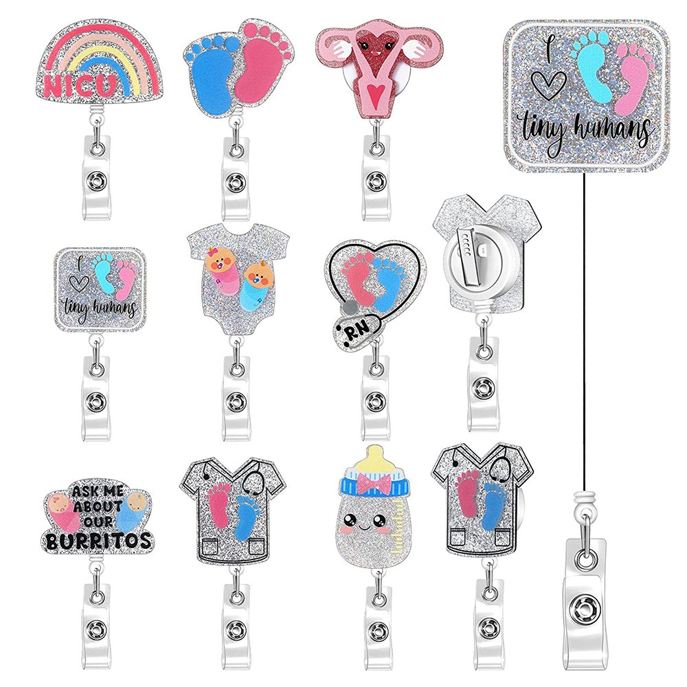 Nurse Badge Reels Nurse Gifts for Christmas Retractable ID Badge Clip for D Card Holder or Lanyard or nursing badge reels