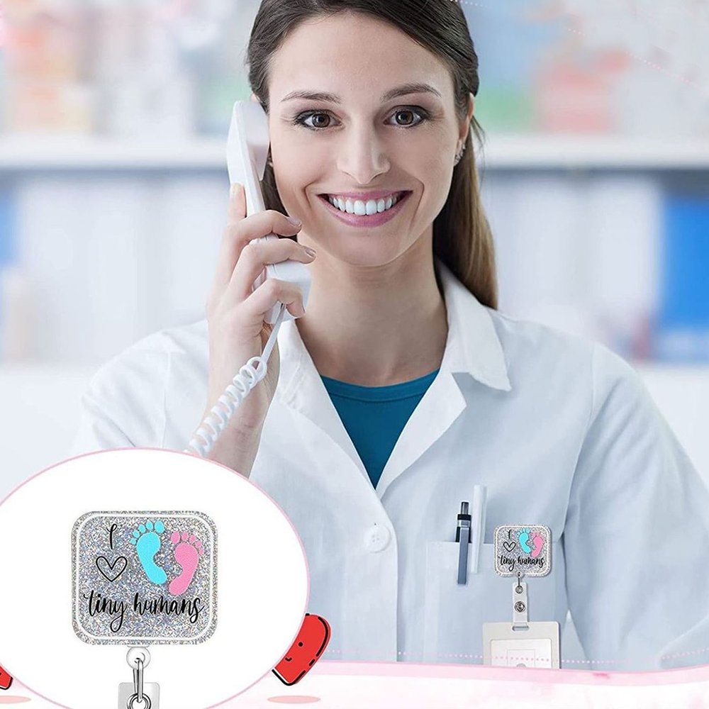 Nurse Badge Reels Nurse Gifts for Christmas Retractable ID Badge Clip for D Card Holder or Lanyard or nursing badge reels