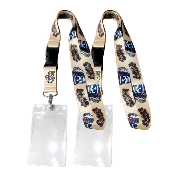 Factory Custom Logo Color Nylon Strap Retractable Straps Lanyard With Id Card Badge Holder