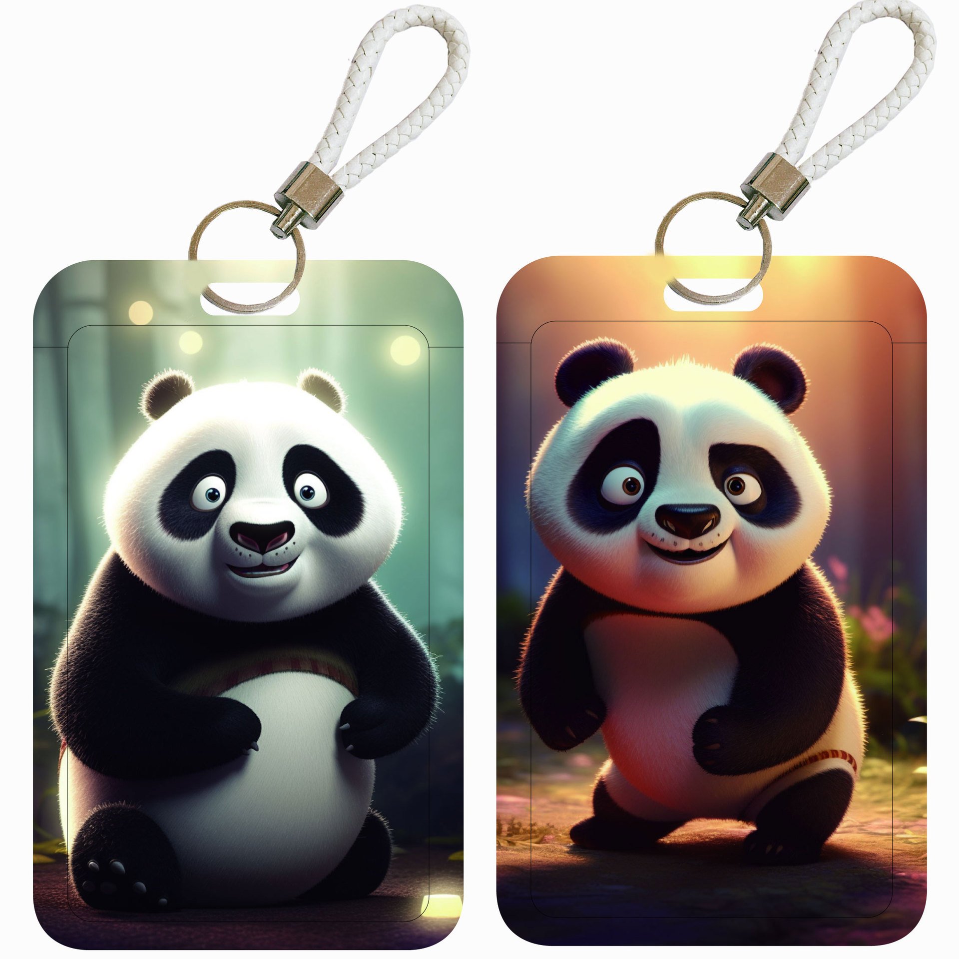 Custom Panda Subway Card Holder with Lanyard Ideal for ID Card and School Badge Wholesale
