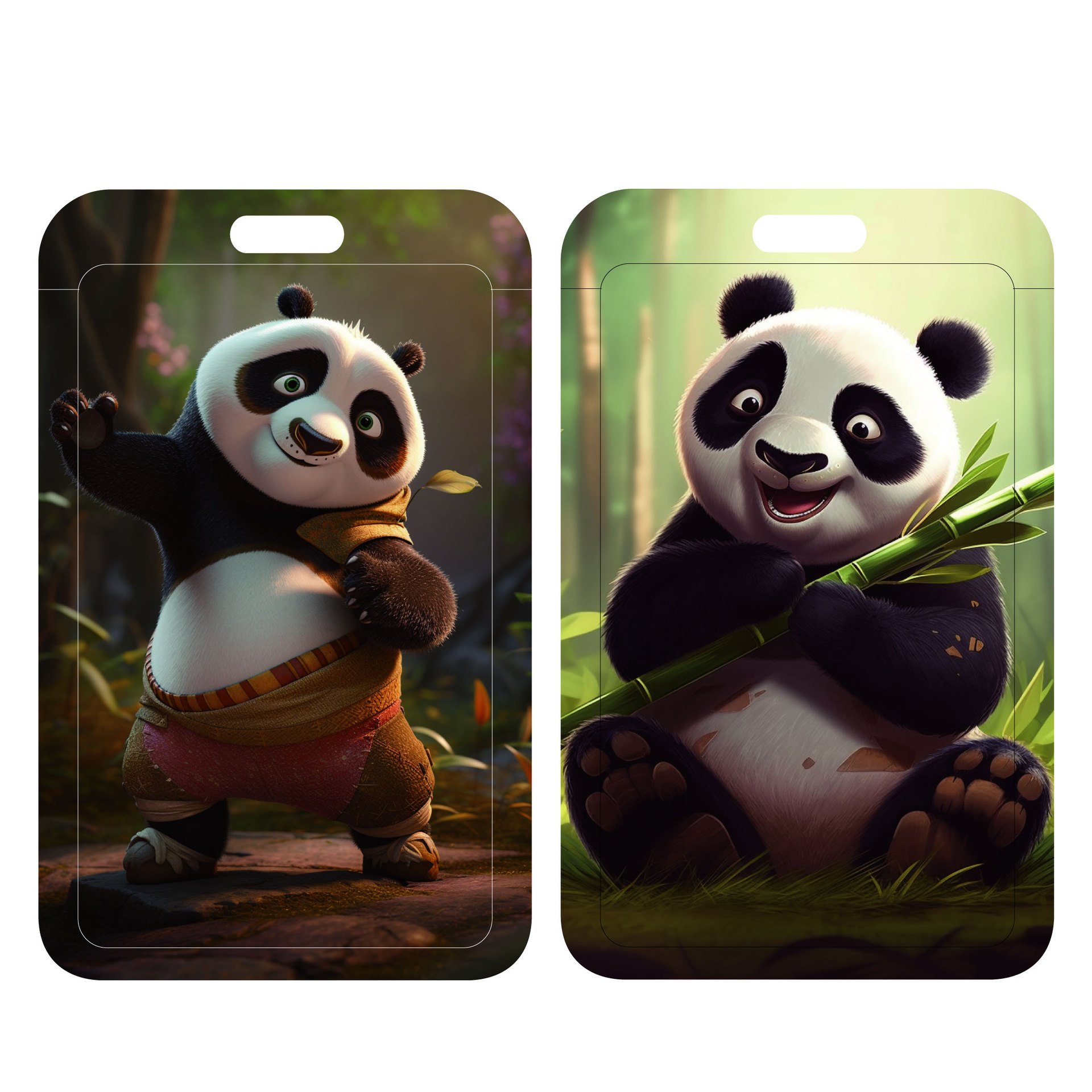 Custom Panda Subway Card Holder with Lanyard Ideal for ID Card and School Badge Wholesale