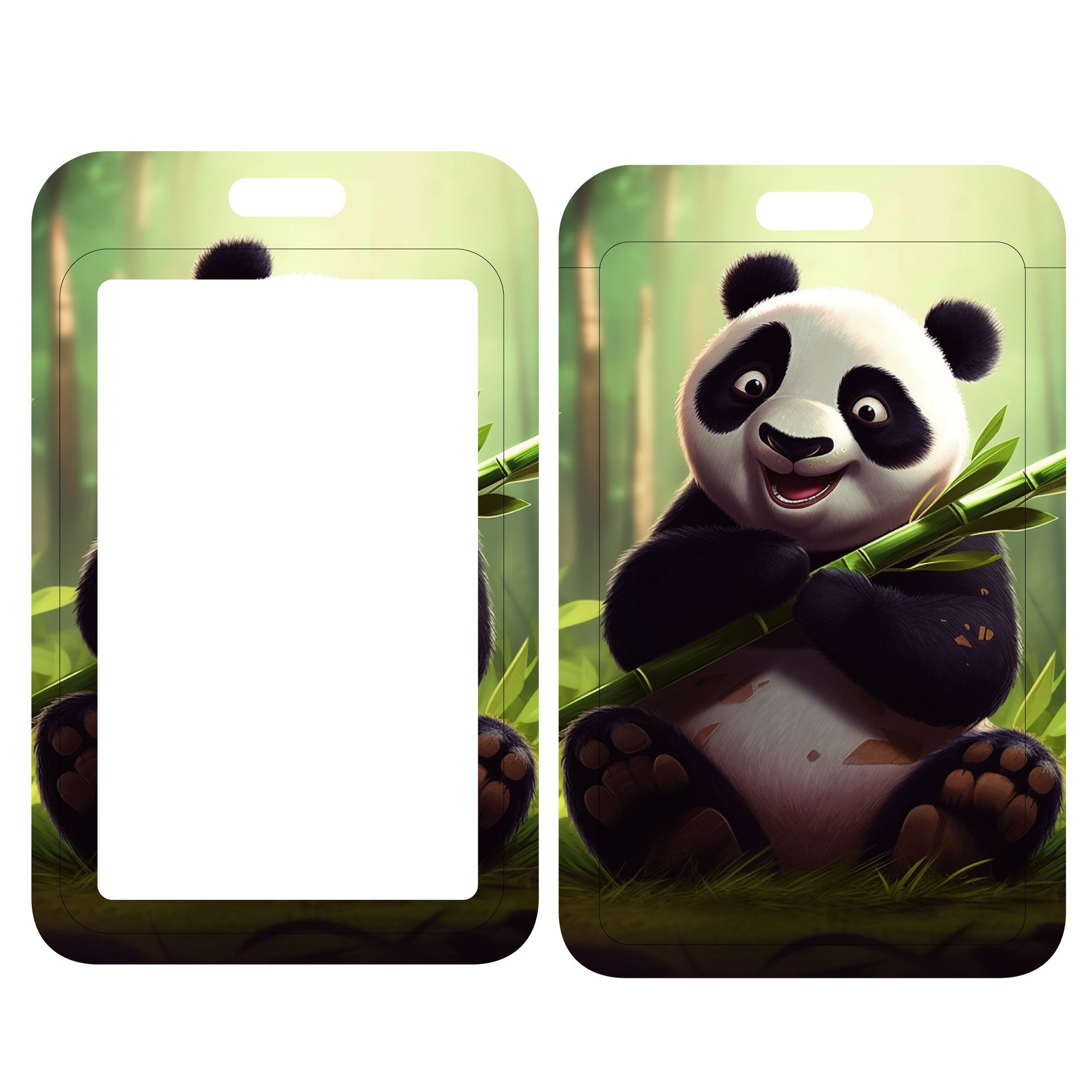 Custom Panda Subway Card Holder with Lanyard Ideal for ID Card and School Badge Wholesale