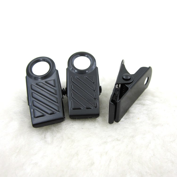 id badge holder clip black metal custom badge clip