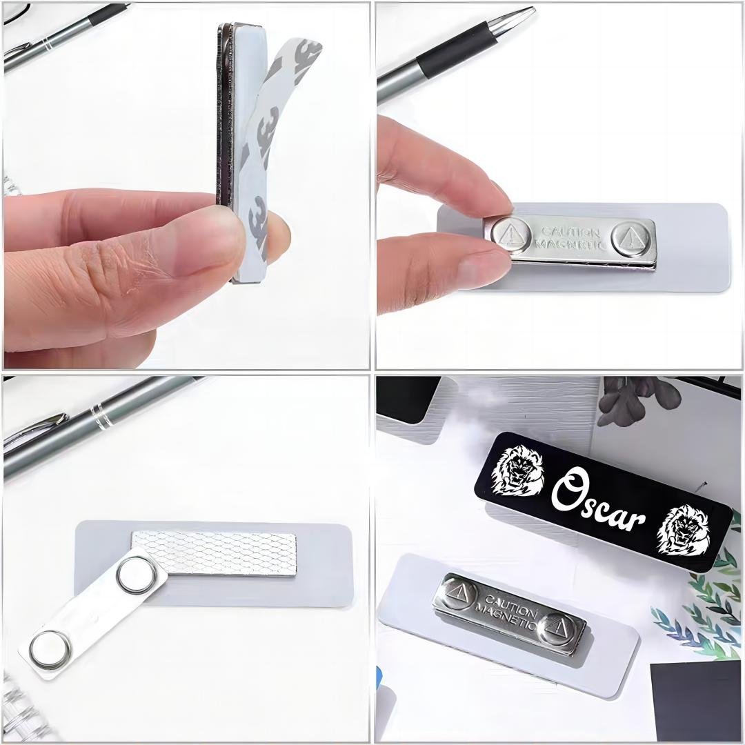 Custom Magnet Name Badge High Quality Danone Magsafe Pack Buckle Metal Plate For Magnetic Tag Brooch Holder Name Badge Magnet