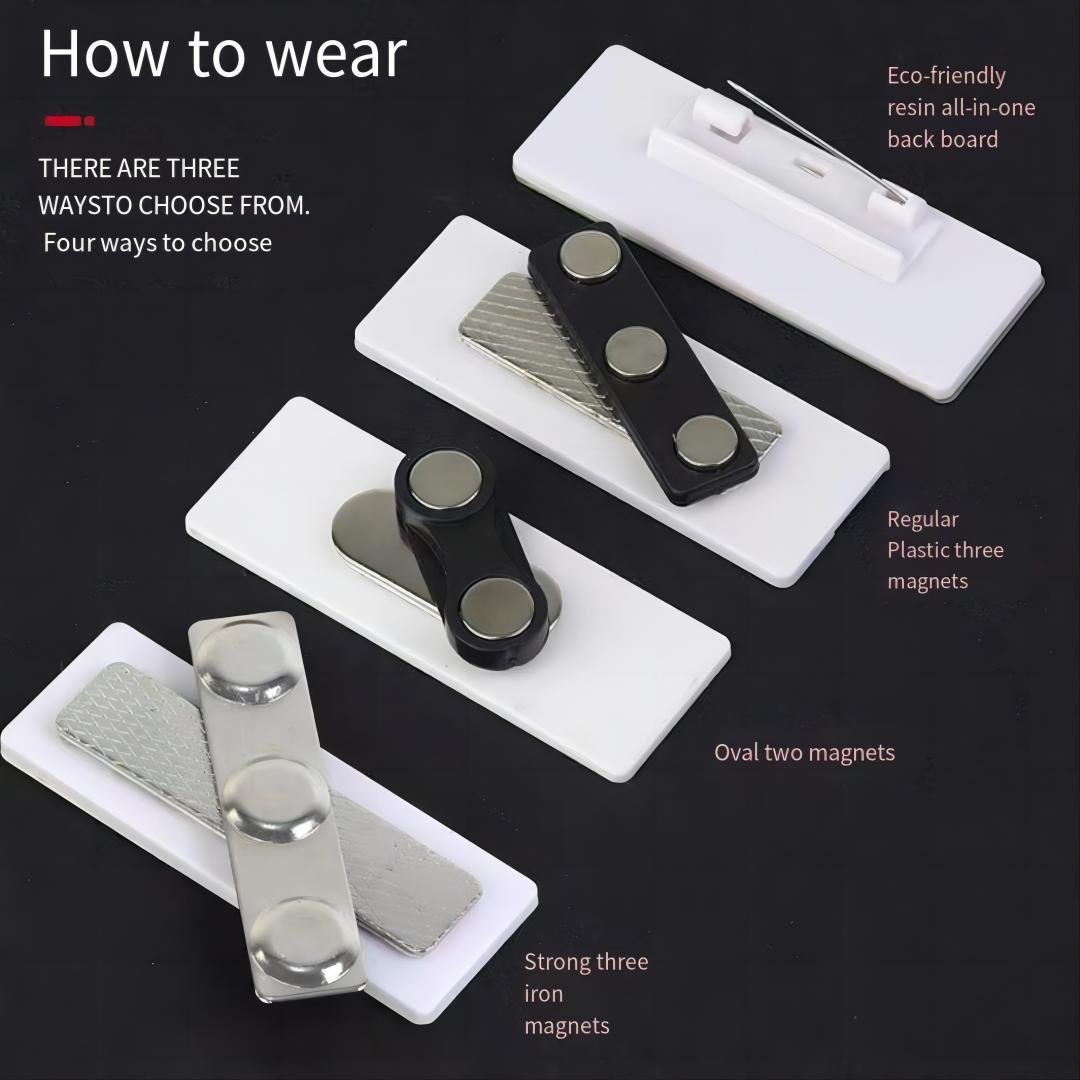 Custom Magnet Name Badge High Quality Danone Magsafe Pack Buckle Metal Plate For Magnetic Tag Brooch Holder Name Badge Magnet