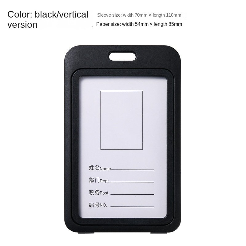 Wholesale Fashion Hard Plastic Double-Sided Transparent PP Color ID Card & Badge Holder Case Direct Stock Supply