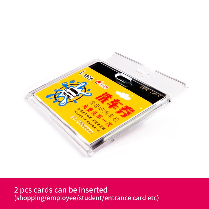 KEJEA Slide window AcrylicID card holder ID cover Various sizes card protector waterproof badge holder t596