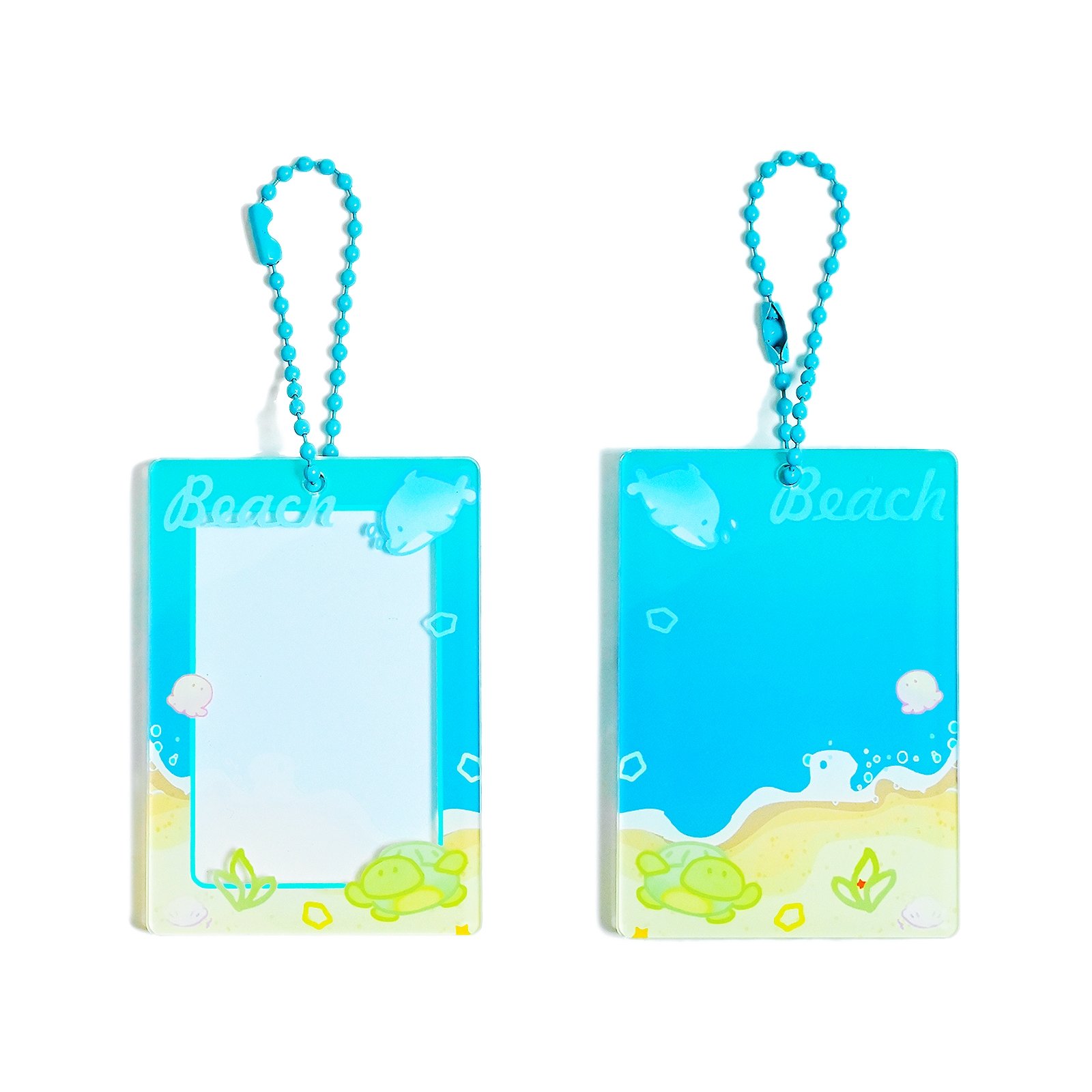 High Quality Custom Acrylic Photocard Holder Kpop Clear Anime Keychains Photo Charms