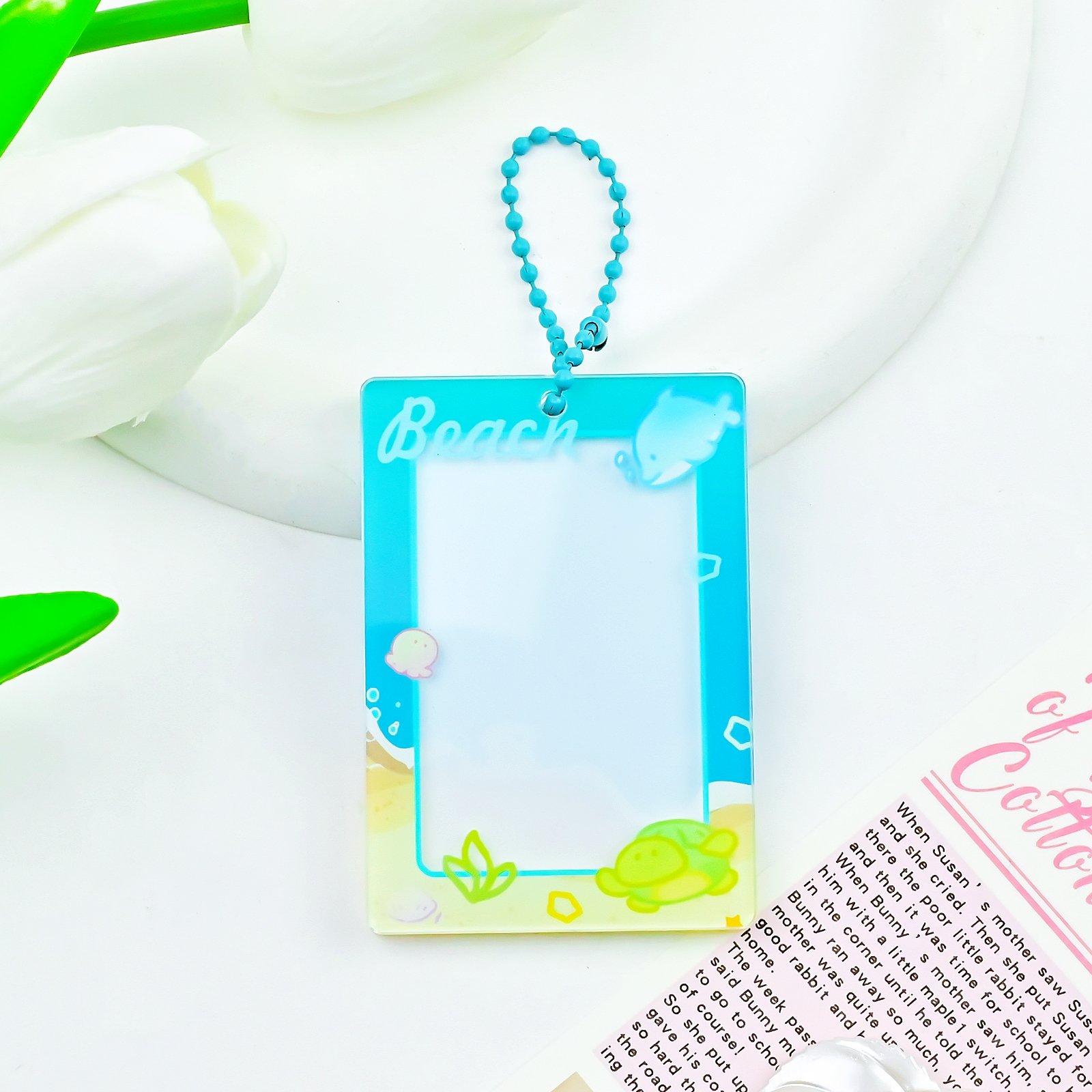 High Quality Custom Acrylic Photocard Holder Kpop Clear Anime Keychains Photo Charms