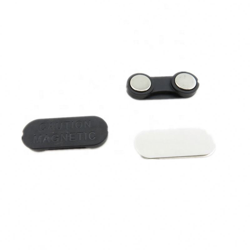 Free samples low price Neodymium Magnet Magnetic Name Tag Holders badge with adhesive