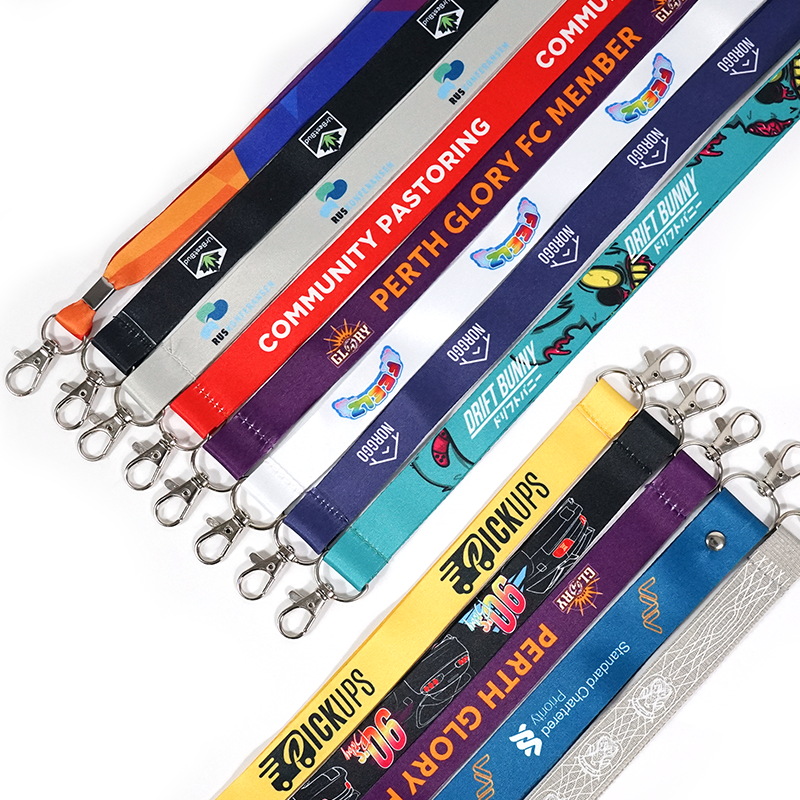 Promotional Custom Anime Sublimation Printer Polyester Lanyard Id Card Holder id card nurse badge with neck strap lan