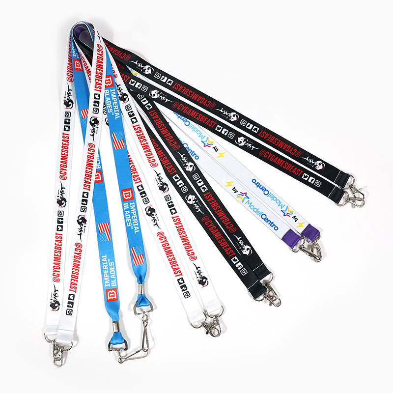 Promotional Custom Anime Sublimation Printer Polyester Lanyard Id Card Holder id card nurse badge with neck strap lan