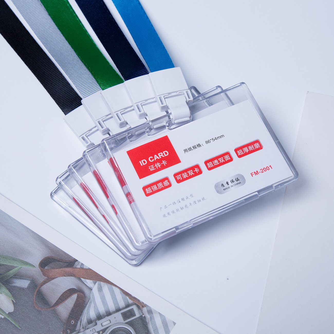 Hot selling acrylic credit card Id card name badge holder durable luxury acrylic slim Id card holder case